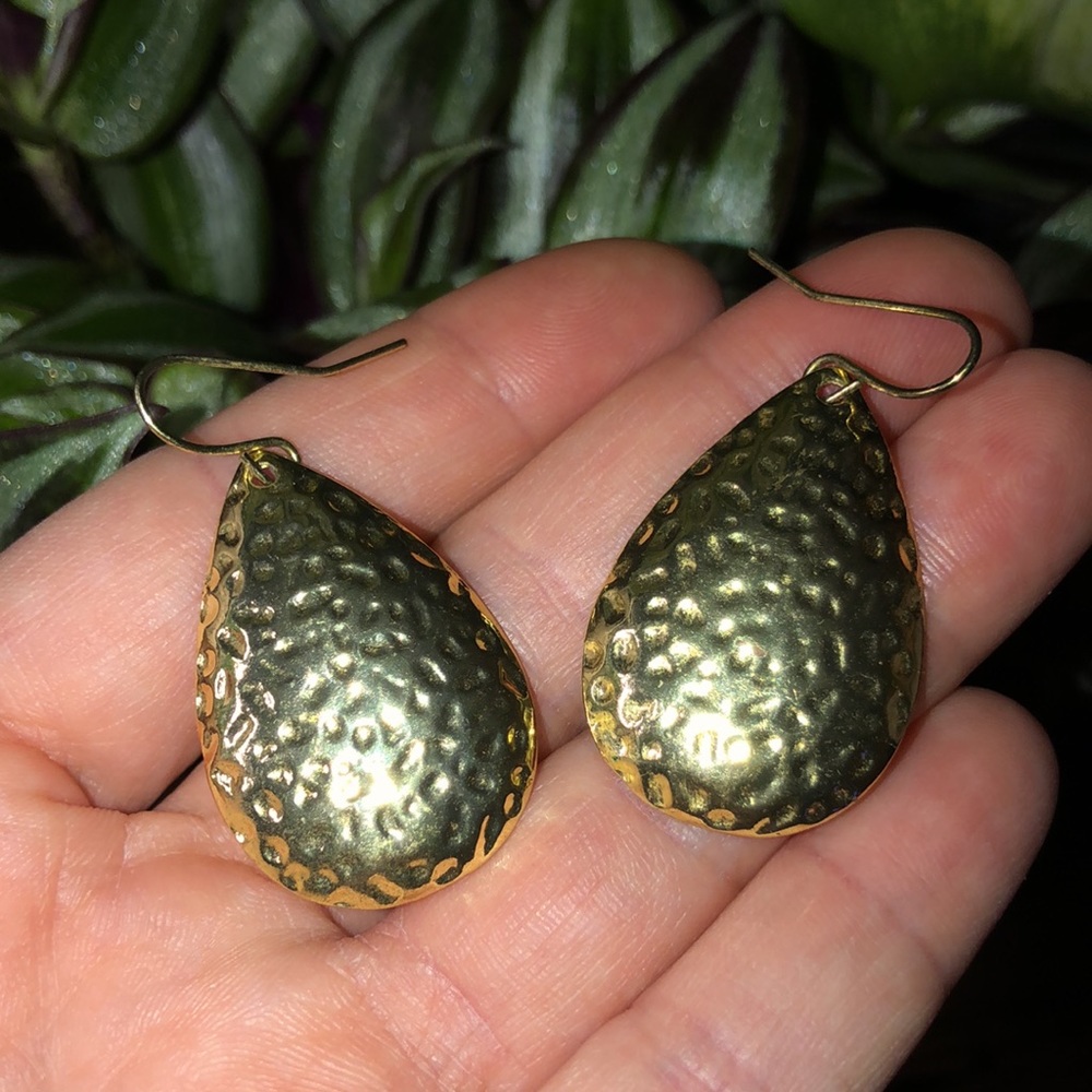 Hammered Gold Earrings